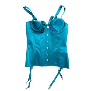 Scarlett Gasque - Garden Corset Top in Teal Green